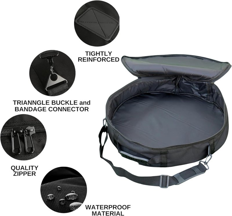 ARW Shamanic Drums Bag, Bodhran Drum Bag, Handmade Frame Drum Bag, Hand Drum Protection (16×6 Inches) - Image 2